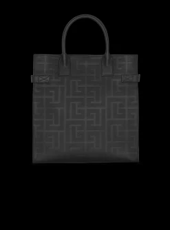 Balmain B-Buzz 36 Monogrammed Canvas And Leather Tote Bag&nbsp;