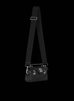 Balmain B-Buzz 19 Monogrammed Canvas And Leather Bag