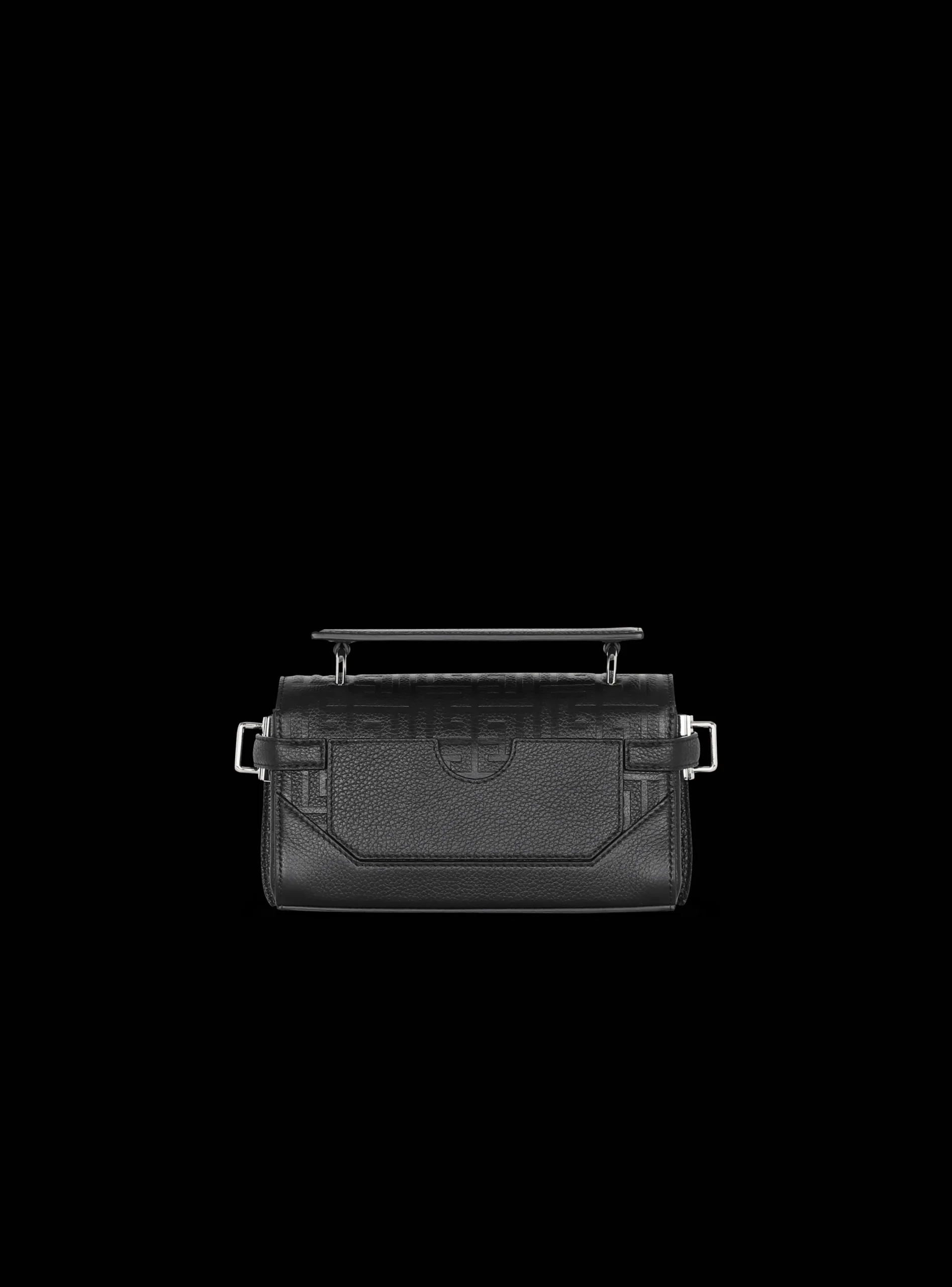 Balmain B-Buzz 19 Monogrammed Canvas And Leather Bag