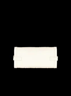 Women Balmain B-Buzz 23 Monogrammed Grained Leather Clutch