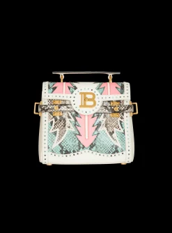 Women Balmain B-Buzz 23 Patchwork Leather Bag