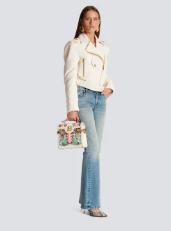 Women Balmain B-Buzz 23 Patchwork Leather Bag