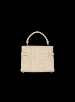 Women Balmain B-Buzz 22 Top Handle Bag In Monogram Quilted Leather