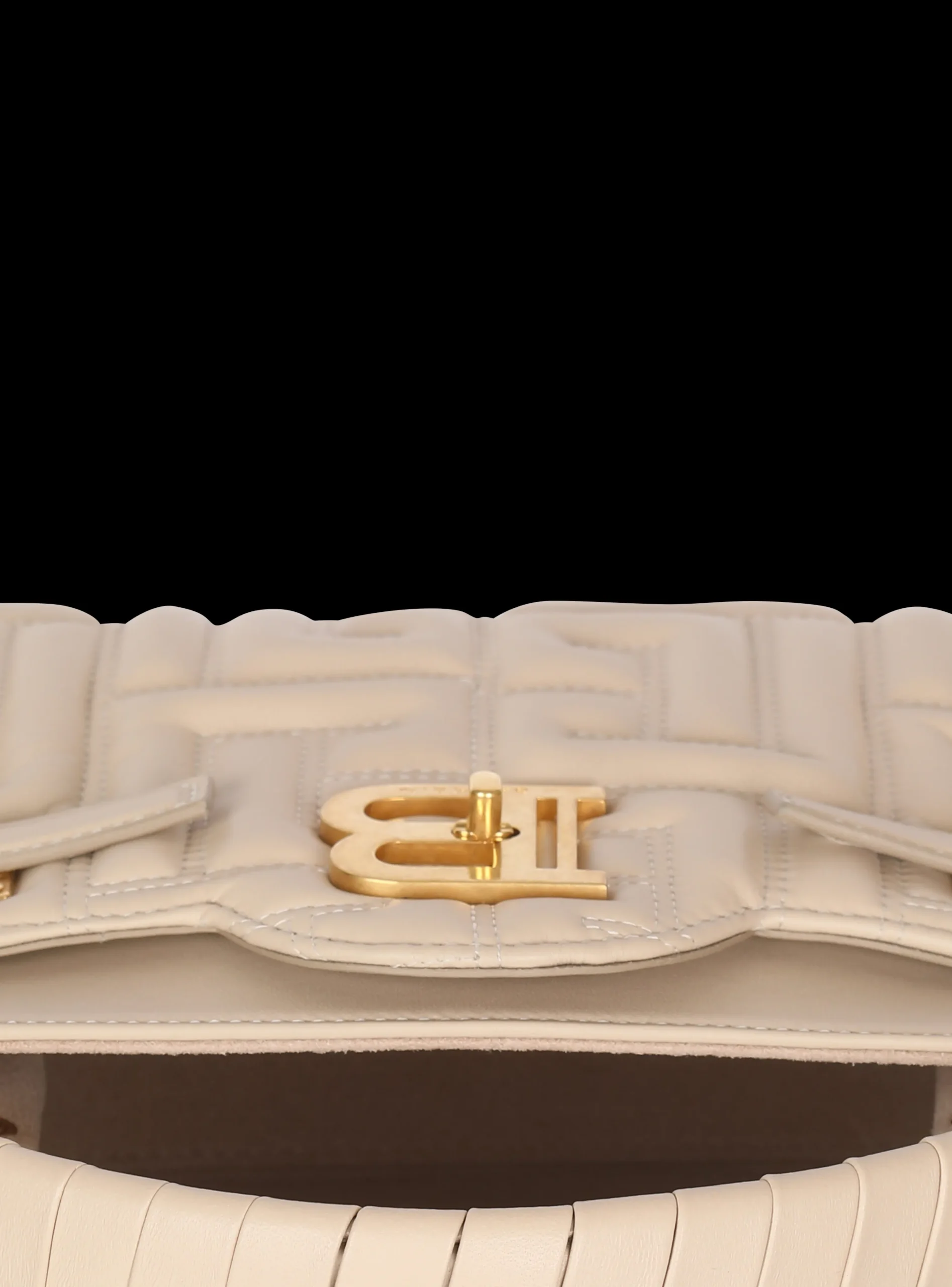 Women Balmain B-Buzz 22 Top Handle Bag In Monogram Quilted Leather