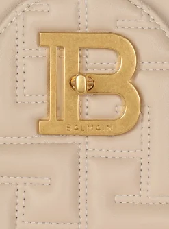 Women Balmain B-Buzz 22 Top Handle Bag In Monogram Quilted Leather