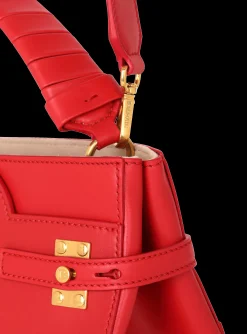 Women Balmain B-Buzz 22 Top Handle Leather Bag
