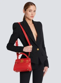 Women Balmain B-Buzz 22 Top Handle Leather Bag