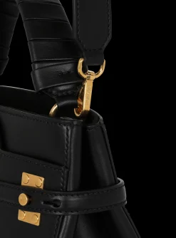 Women Balmain B-Buzz 22 Top Handle Leather Bag