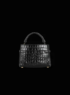 Women Balmain B-Buzz 22 Top-handle Bag In Crocodile-print Leather