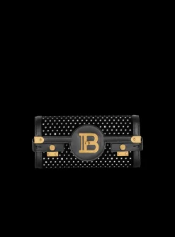 Women Balmain B-Buzz 23 Velvet And Crystal Clutch