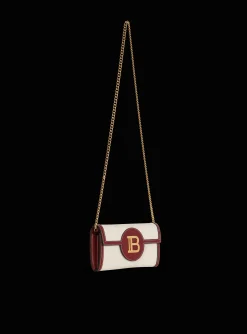 Women Balmain B-Buzz Canvas And Leather Wallet