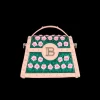 Balmain B-Buzz Dynasty Bag Embroidered With Grid And Roses