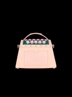 Balmain B-Buzz Dynasty Bag Embroidered With Grid And Roses