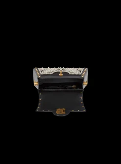 Women Balmain B-Buzz Dynasty Bag In Embroidered Satin