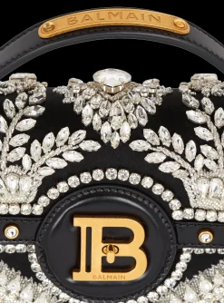 Women Balmain B-Buzz Dynasty Bag In Embroidered Satin