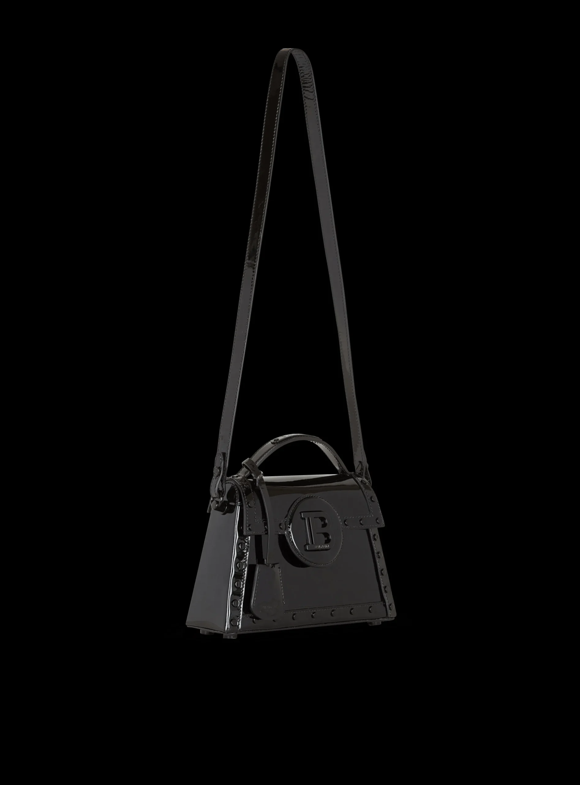Women Balmain B-Buzz Dynasty Bag In Patent Leather