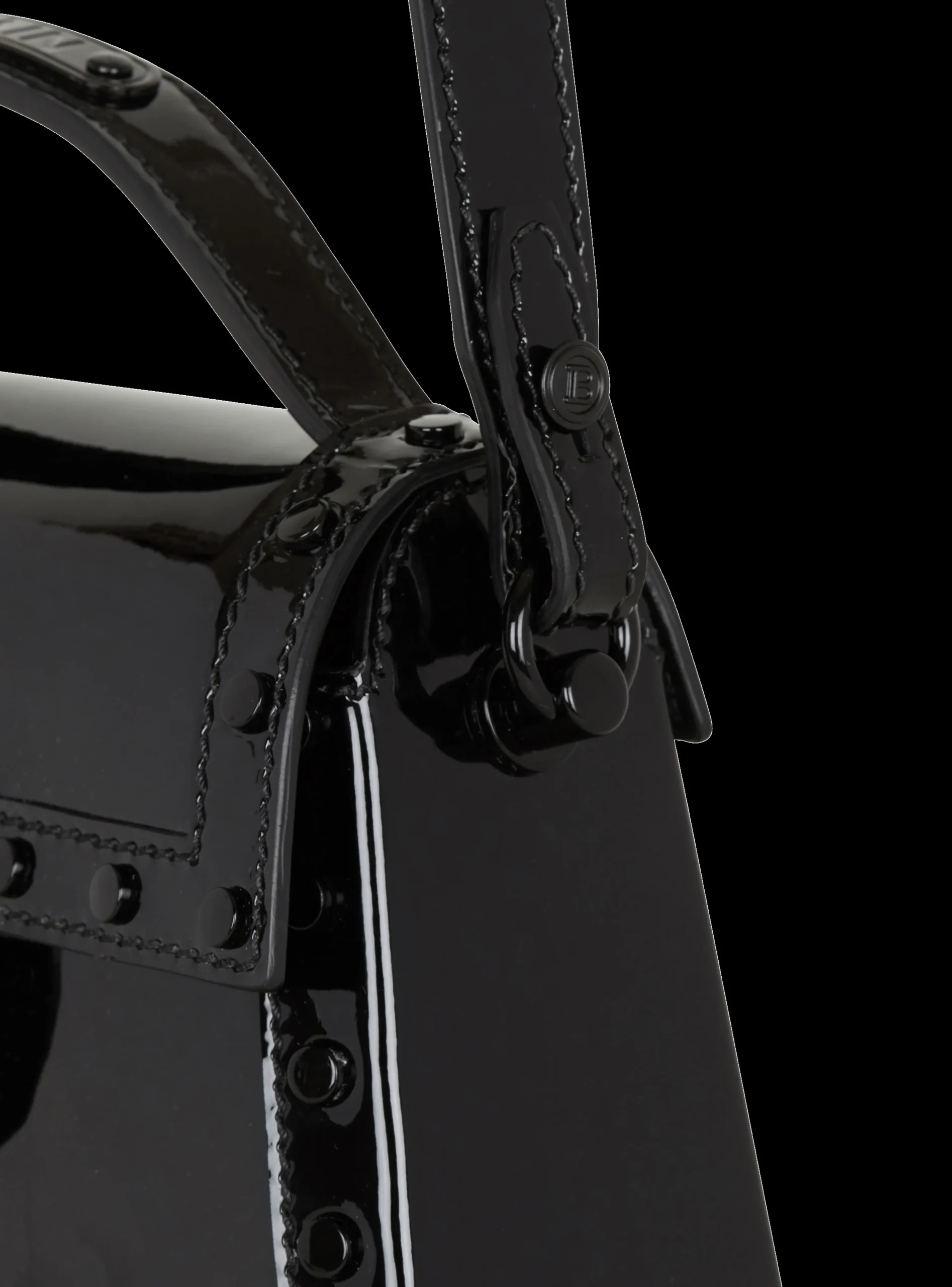 Women Balmain B-Buzz Dynasty Bag In Patent Leather