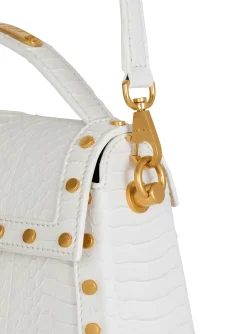 Women Balmain B-Buzz Dynasty Bag In Snakeskin Leather