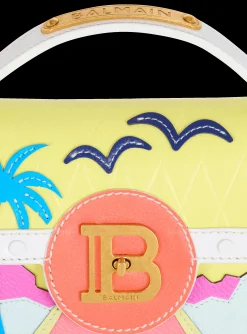Women Balmain B-Buzz Dynasty Calfskin And Postcard Patchwork Bag