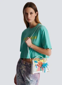 Women Balmain B-Buzz Dynasty Calfskin And Postcard Patchwork Bag