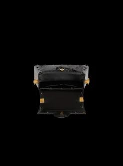 Women Balmain B-Buzz Dynasty Small Bag In Patent Leather And Sequins