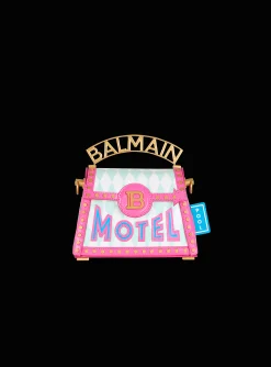 Women Balmain B-Buzz Dynasty Small Bag In Printed Calfskin