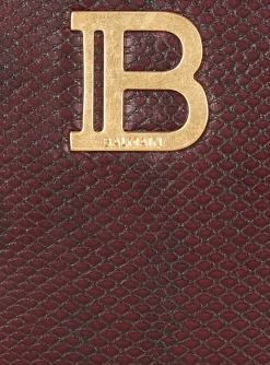 Women Balmain B-Buzz Karung Leather Purse
