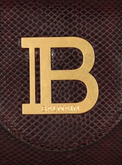 Women Balmain B-Buzz Karung Leather Wallet