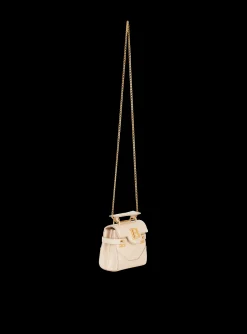 Women Balmain B-Buzz Mini 12 Leather Bag