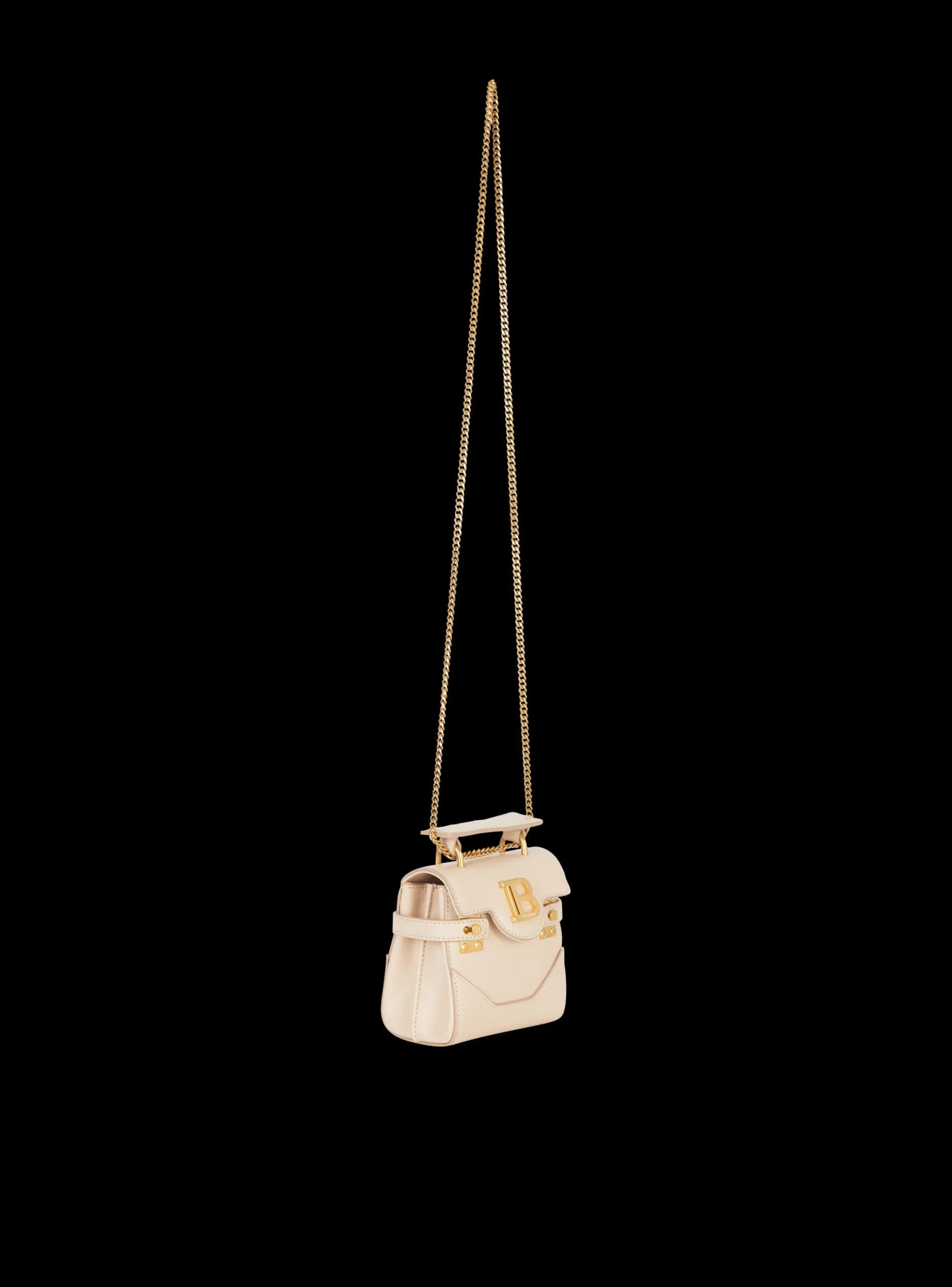 Women Balmain B-Buzz Mini 12 Leather Bag