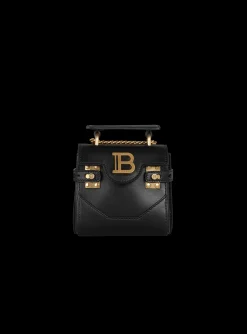Women Balmain B-Buzz Mini 12 Leather Bag