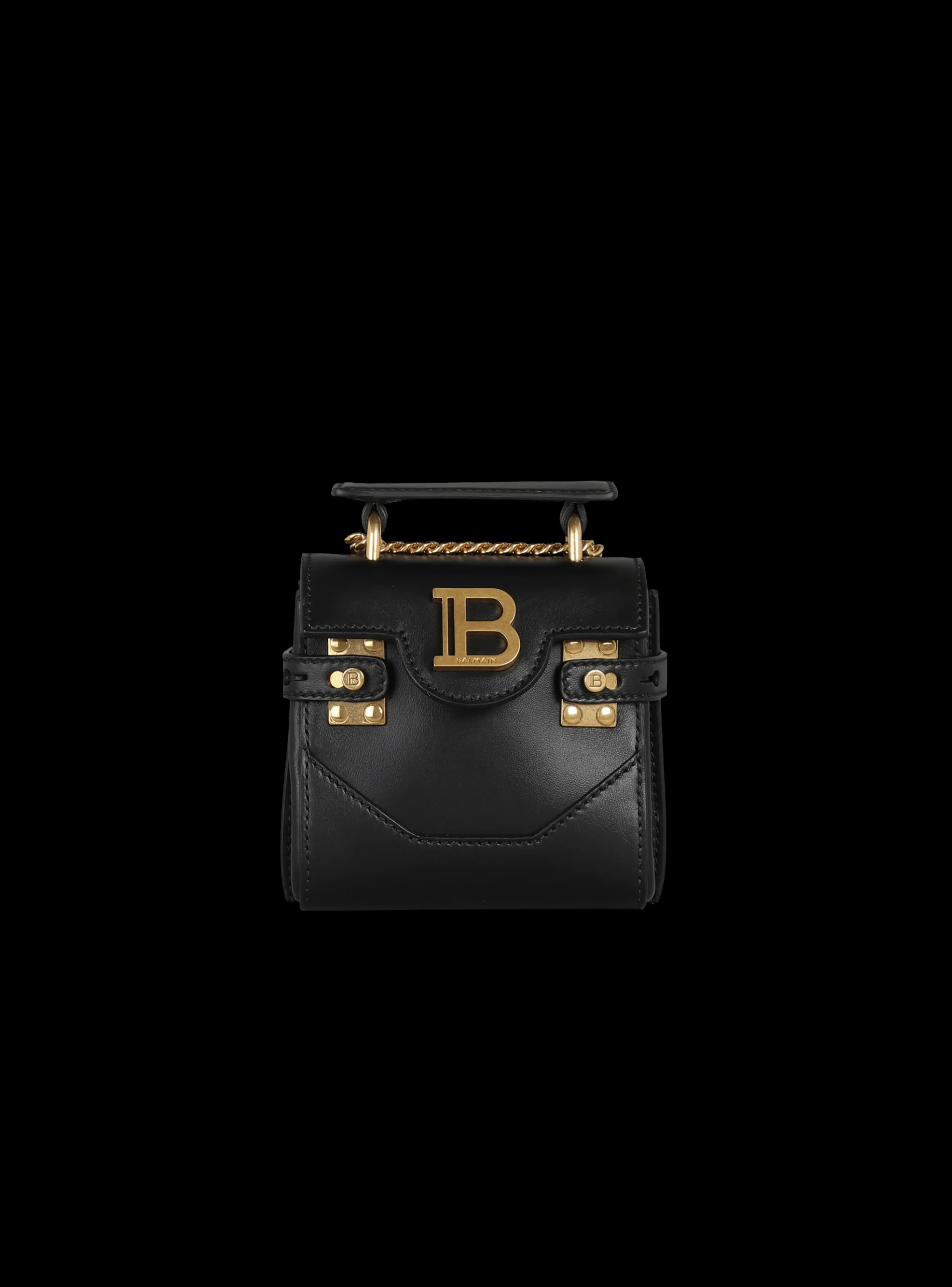 Women Balmain B-Buzz Mini 12 Leather Bag