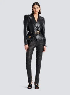 Women Balmain B-Buzz Mini Leather Bag