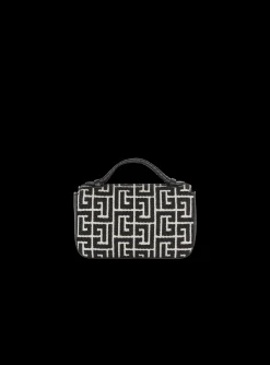 Women Balmain B-Buzz Mini Monogrammed Jacquard Bag