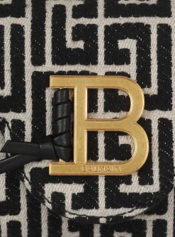 Women Balmain B-Buzz Mini Monogrammed Jacquard Bag