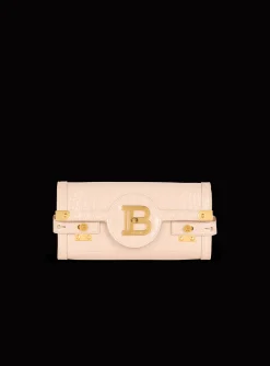 Balmain B-Buzz Pouch 23 In Crocodile-embossed Calfskin