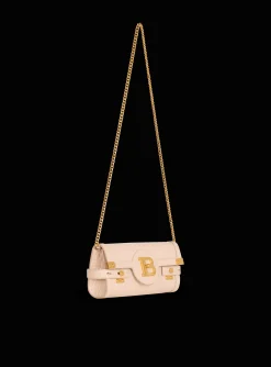 Balmain B-Buzz Pouch 23 In Crocodile-embossed Calfskin