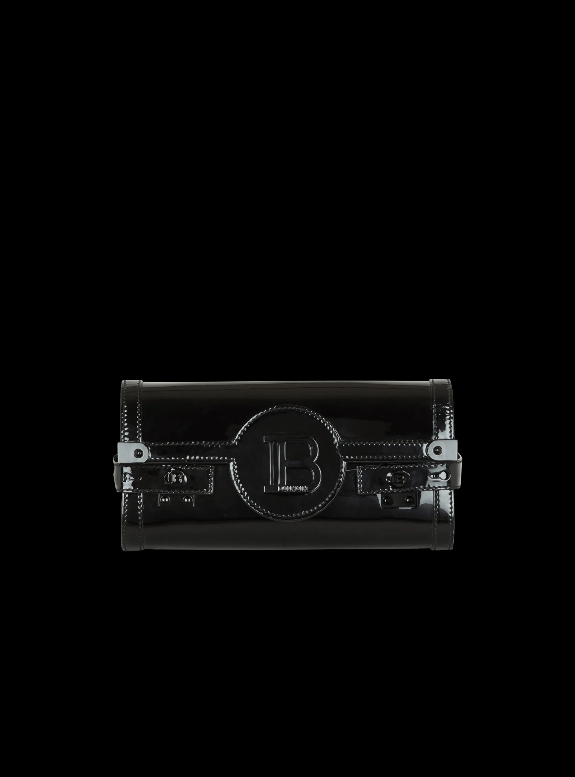 Women Balmain B-Buzz Pouch 23 In Patent Leather