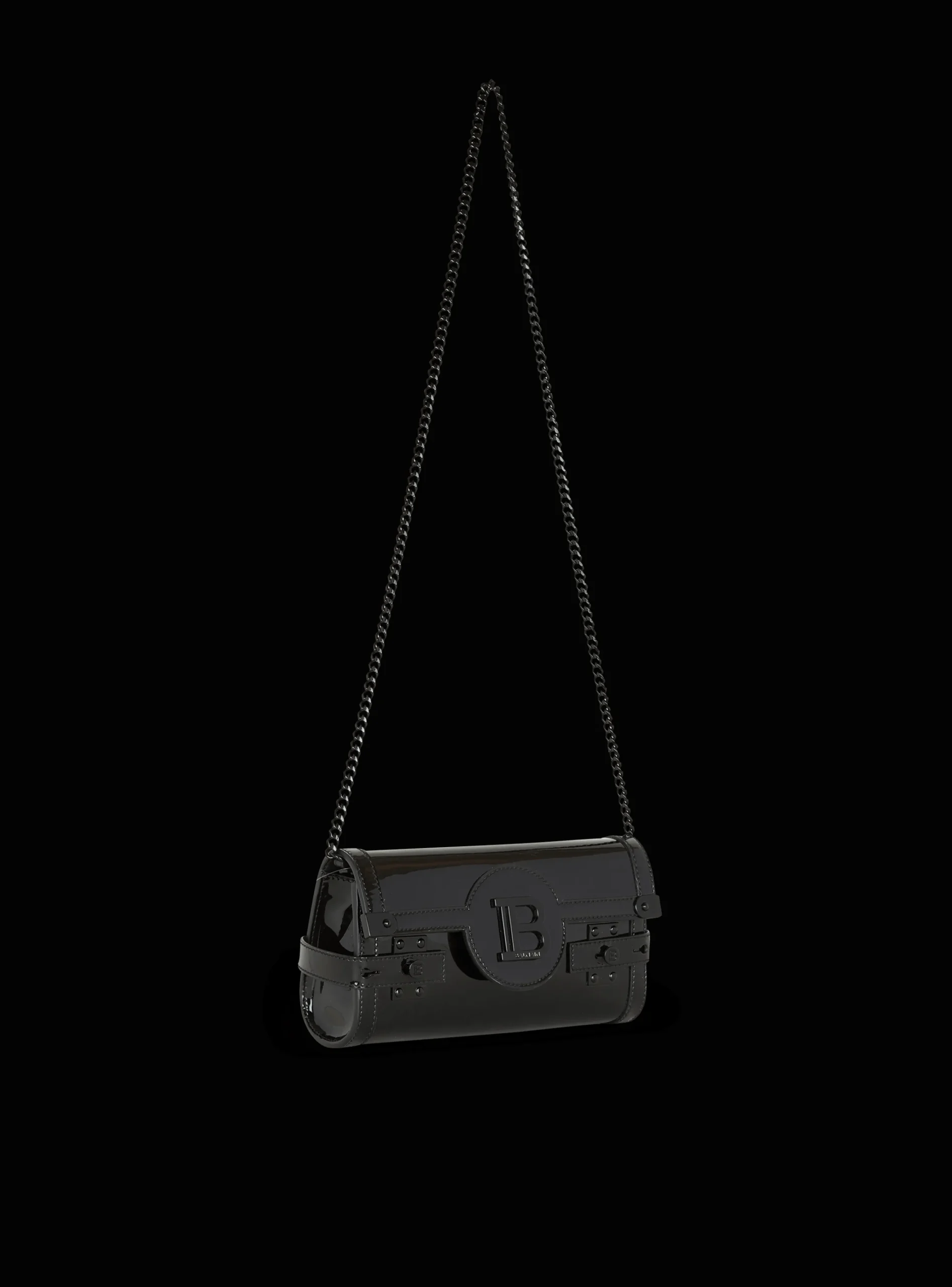 Women Balmain B-Buzz Pouch 23 In Patent Leather