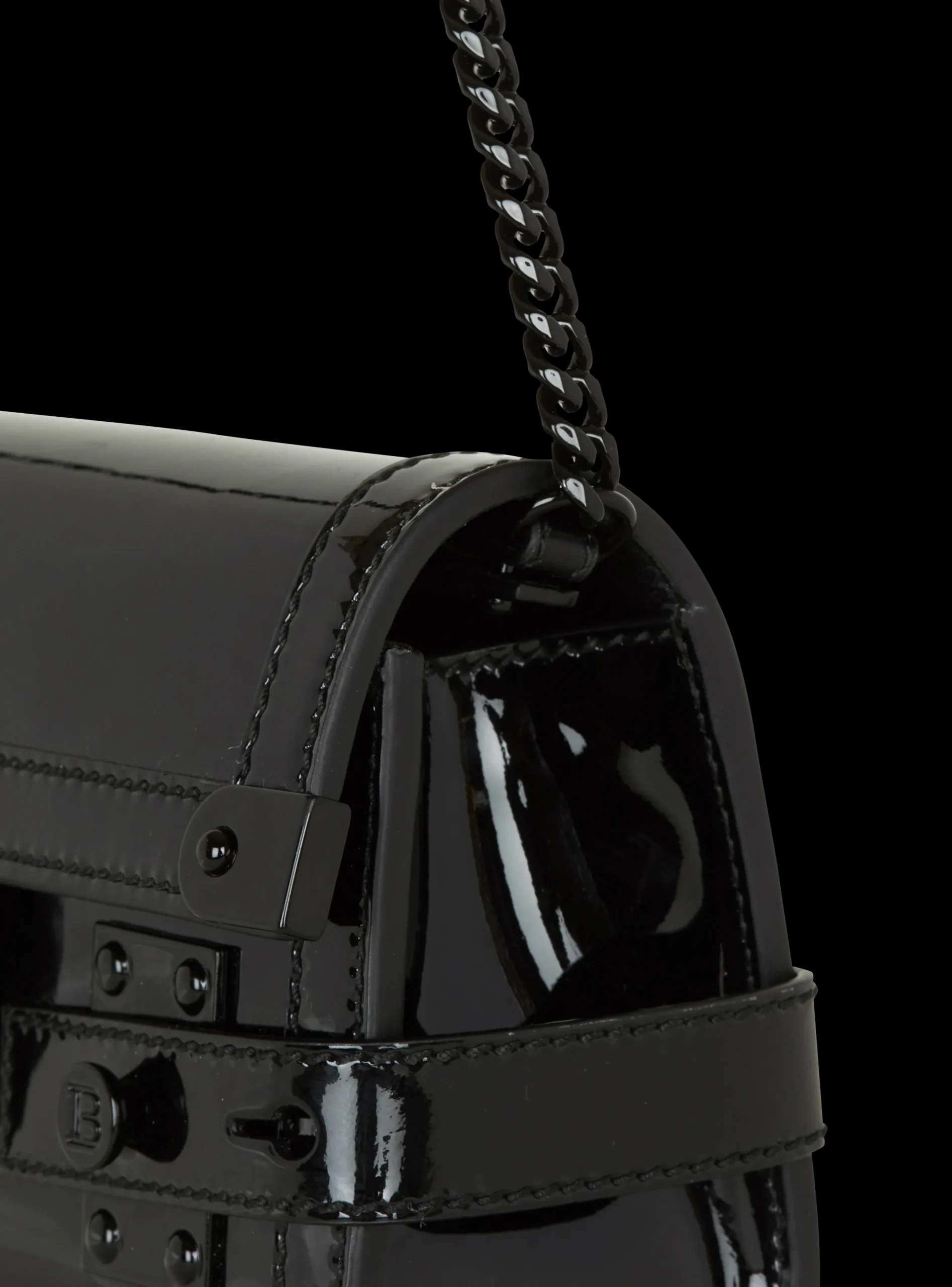 Women Balmain B-Buzz Pouch 23 In Patent Leather