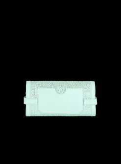 Balmain B-Buzz Pouch 23 In Suede And Rhinestones