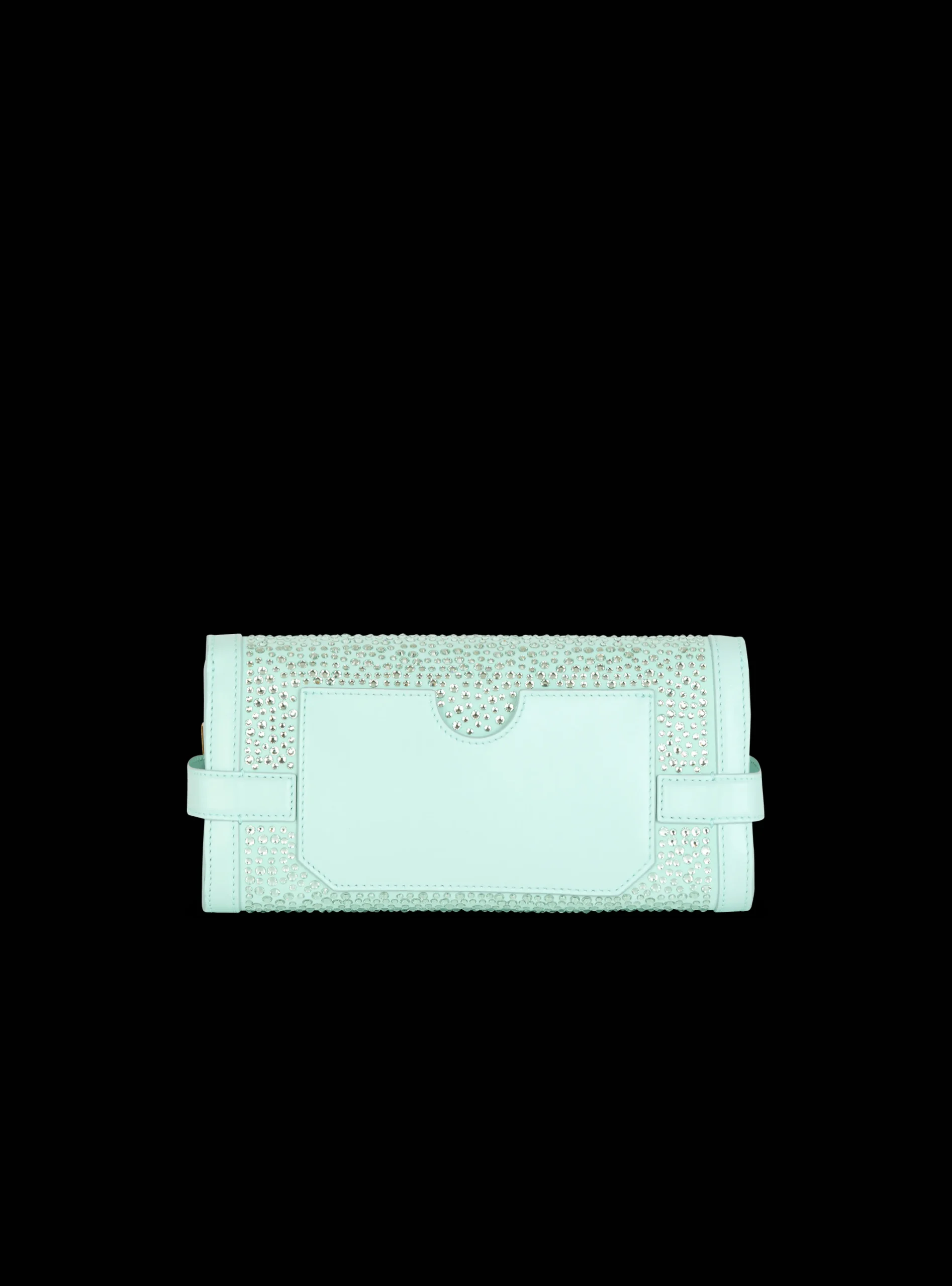 Balmain B-Buzz Pouch 23 In Suede And Rhinestones