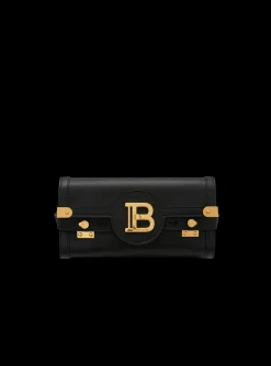 Women Balmain B-Buzz Pouch 23 Leather Clutch