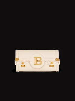 Women Balmain B-Buzz Pouch 23 Leather Clutch