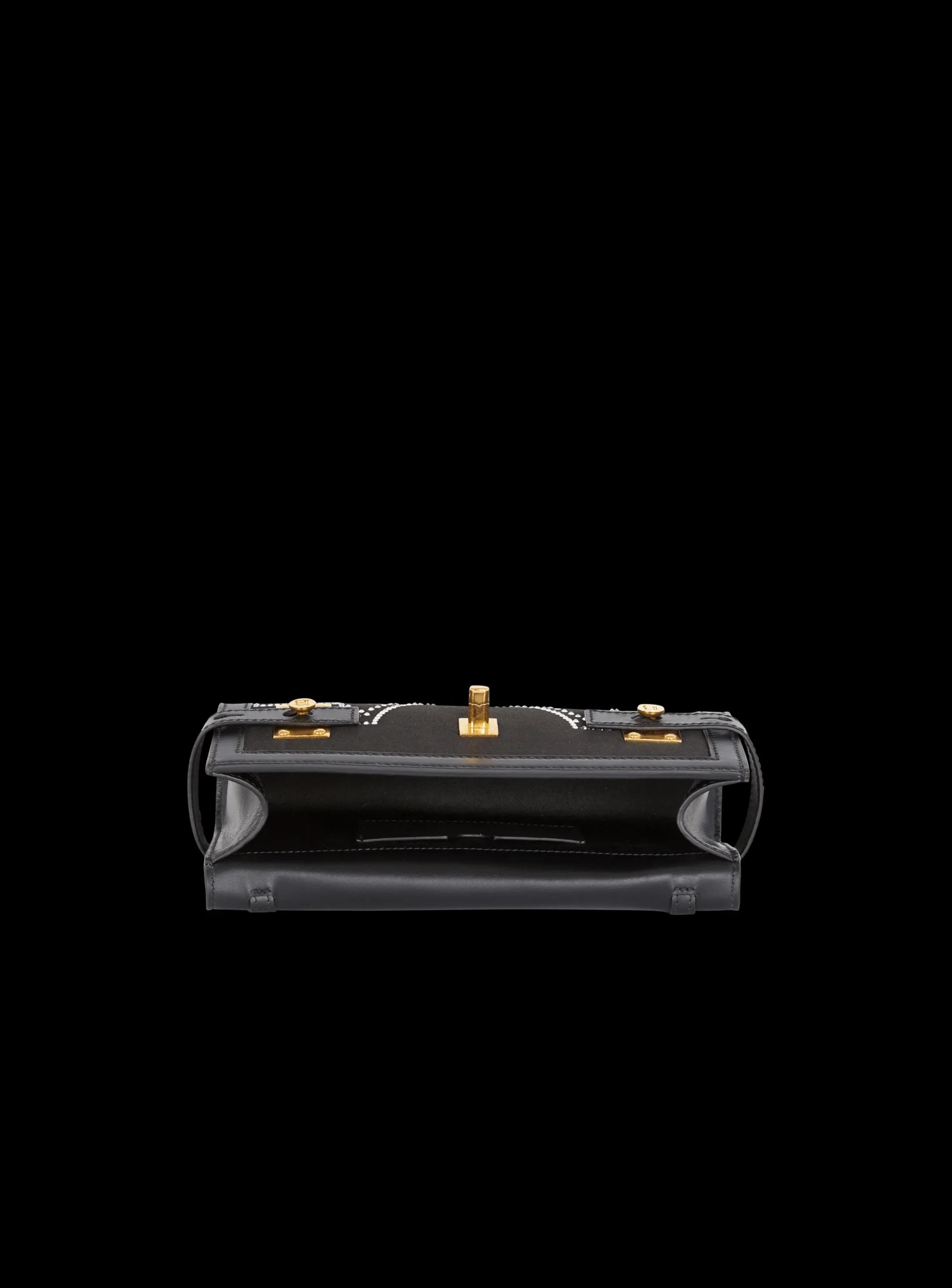Women Balmain B-Buzz Pouch 23 Satin And Crystals Clutch