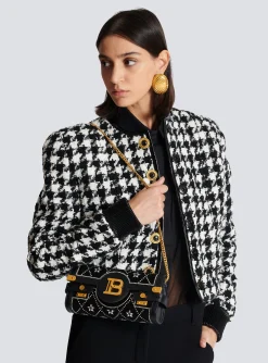 Women Balmain B-Buzz Pouch 23 Satin And Crystals Clutch