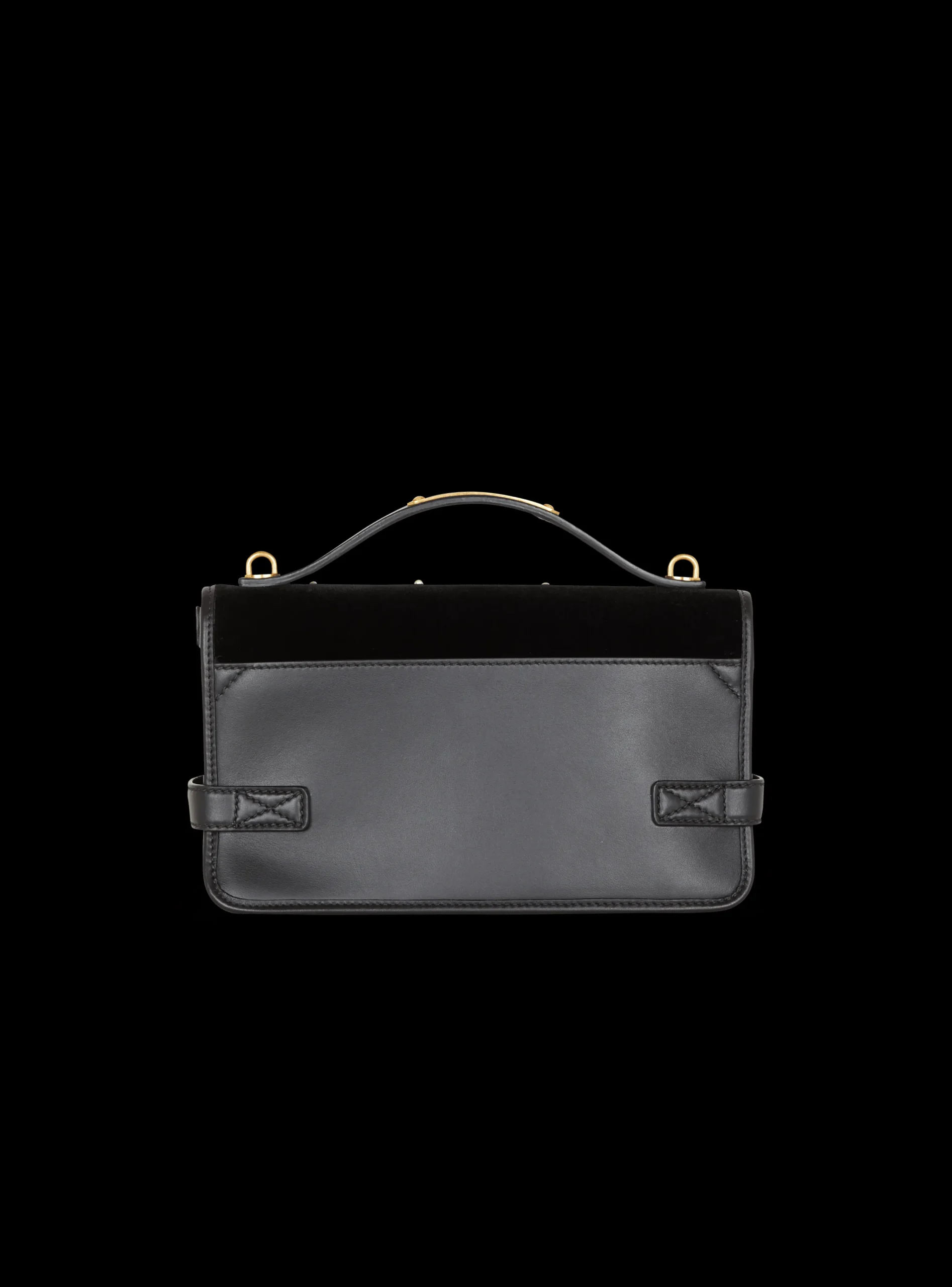 Women Balmain B-Buzz Shoulder 24 Bag In Embroidered Velvet