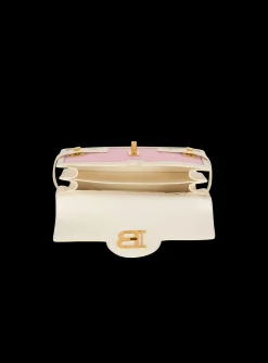 Women Balmain B-Buzz Shoulder 24 Canvas And Leather Bag