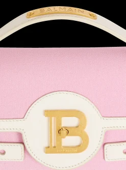 Women Balmain B-Buzz Shoulder 24 Canvas And Leather Bag