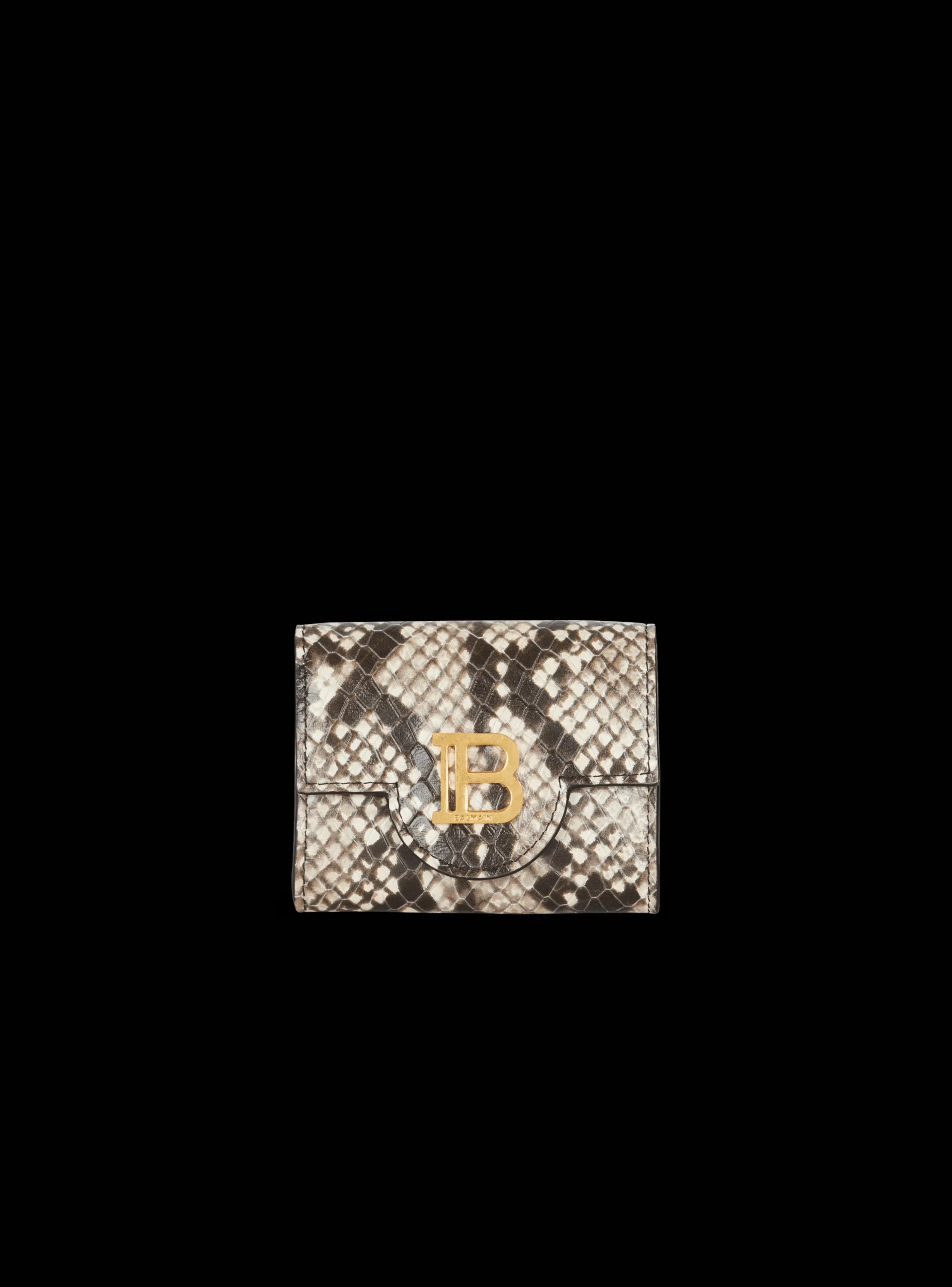 Women Balmain B-Buzz Snakeskin-effect Leather Purse